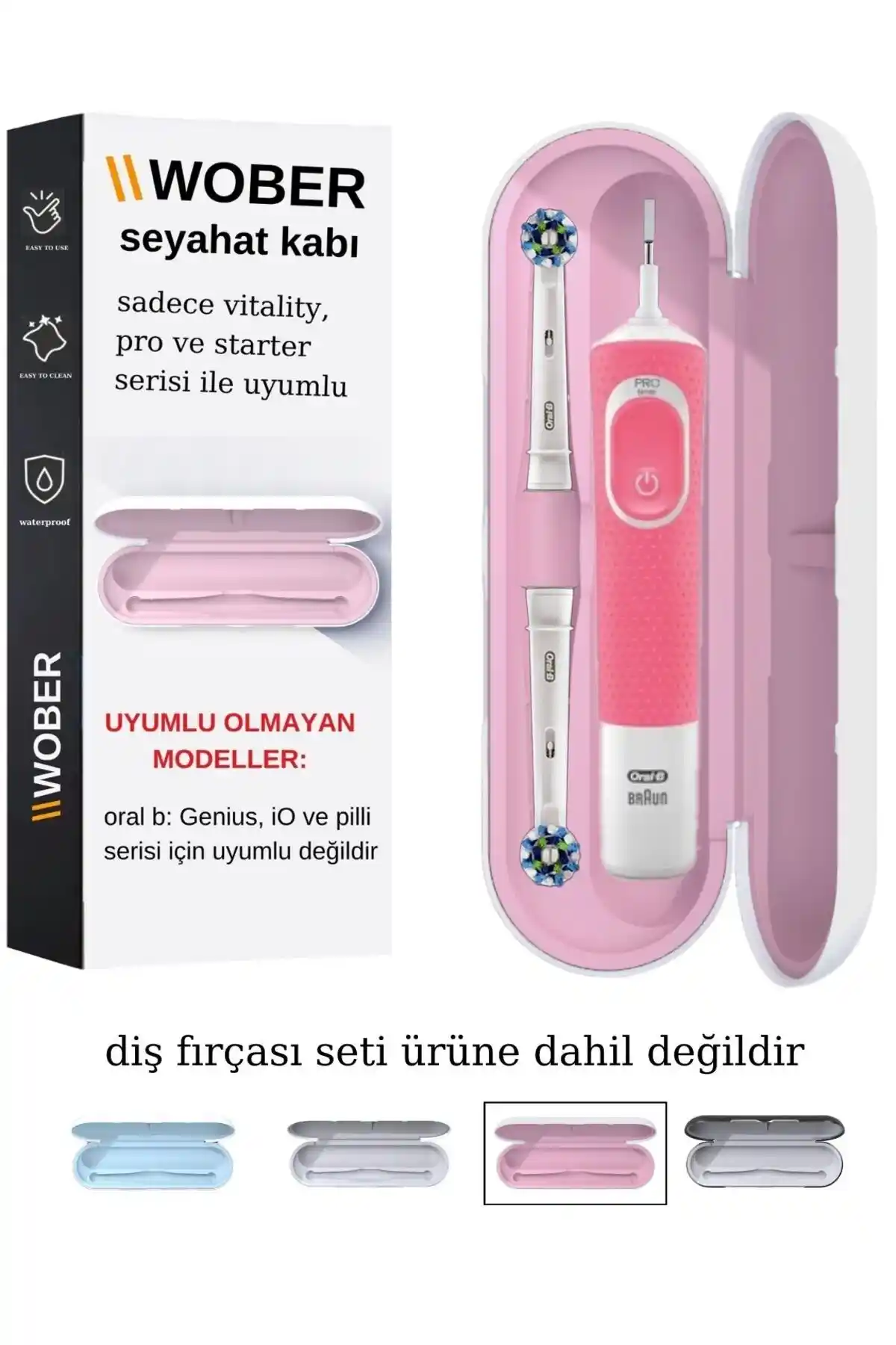 Wober Seyahat Kabı Oral B Elektrikli Diş Fırçaları İçin Pratik ve Şık Saklama Çözümü