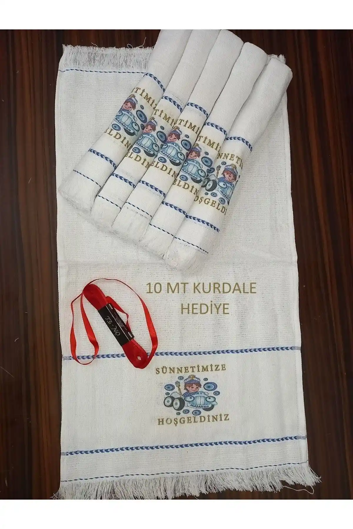 Yörük Tuhafiye'nin Sünnet ve Özel Günler İçin Tasarlanmış Beyaz El Havlusu Seti