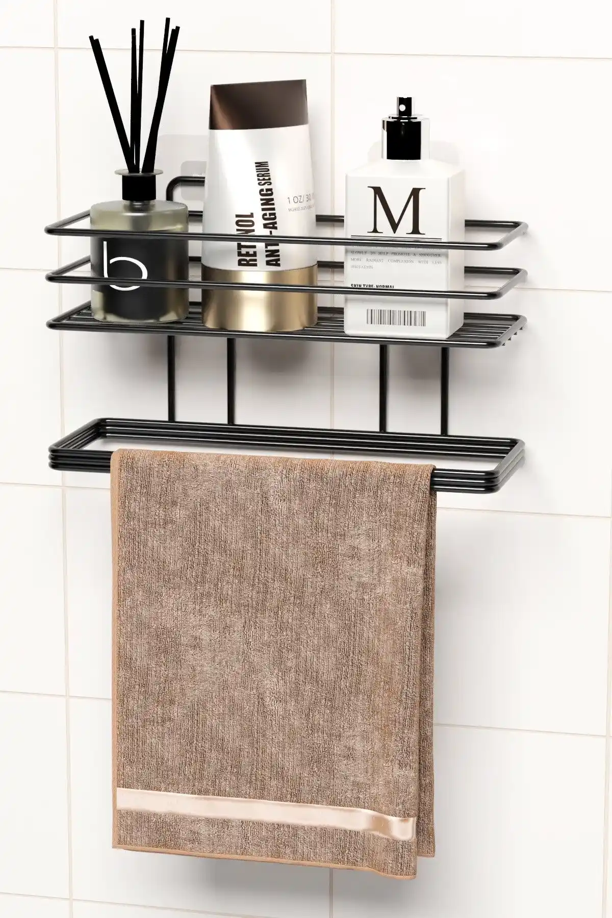 Zabata Yapışkanlı Banyo Rafı Modern ve Dayanıklı Duvar Düzenleyici Çözümü