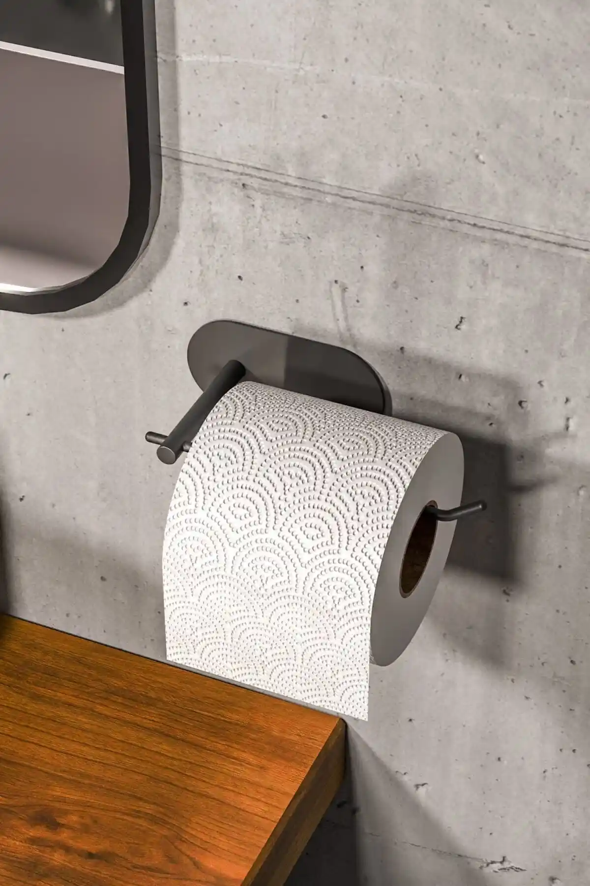 Zift Unique Paslanmaz Çelik Siyah Tuvalet Kağıtlığı: Modern ve Dayanıklı Banyo Aksesuarı