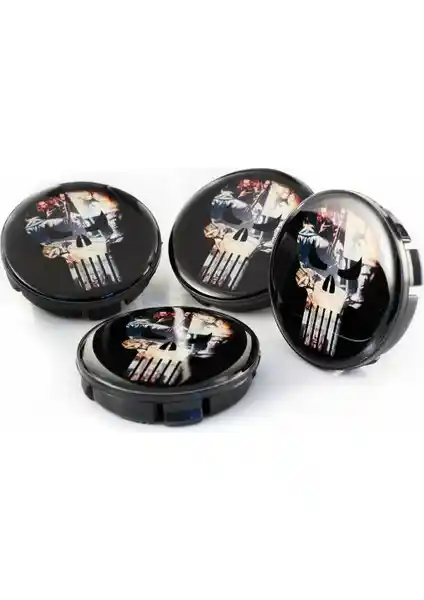 3EGROUP Skull Comicstrip Jant Göbeği Seti Estetik ve Dayanıklı Tasarım Özellikleri