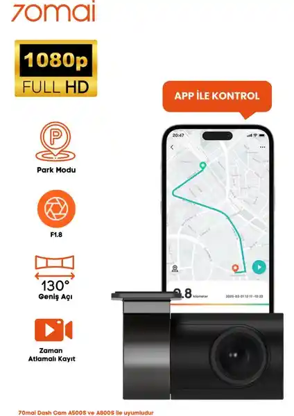 70MAI RC06 1080p Geri Görüş Kamerası: Araç Güvenliğinizi Artıran Yenilikçi Çözüm
