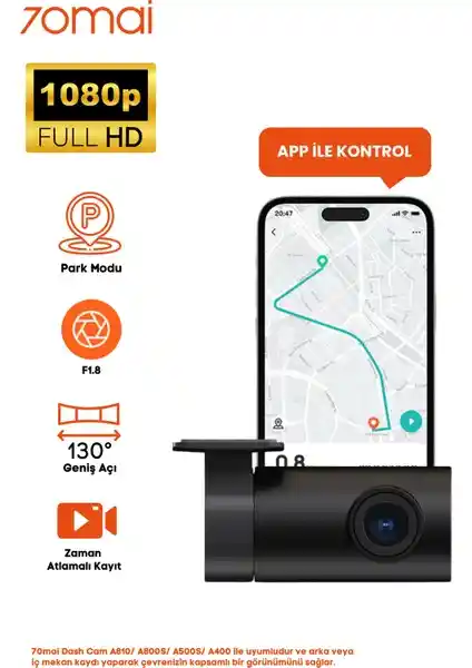 70MAI RC12 1080P Uyumlu Arka Kamera ile Gelişmiş Araç Güvenliği Çözümü