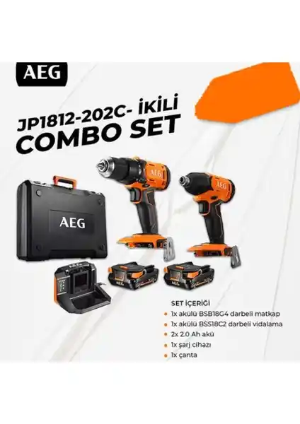 AEG JP1812-202C Combo Set: Çok Yönlü Elektrikli El Aletleri Çözümü ve Kullanım Alanları