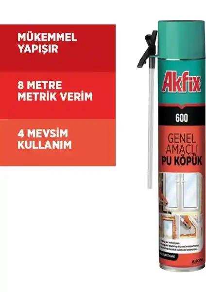 Akfix 600 Poliüretan Köpük: Çok Yönlü Kullanım ve Yüksek Performans Sağlayan Yapı Malzemesi