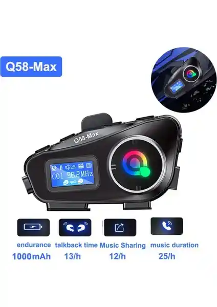 Always Teknoloji Q58 Max Dijitool Motosiklet Kaskı: Gelişmiş İletişim ve Eğlence Çözümü