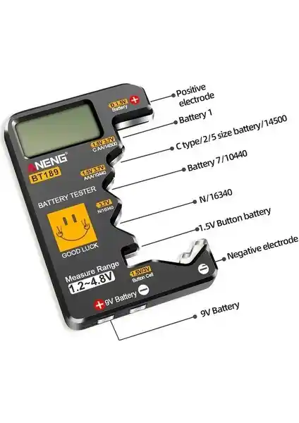ANENG BT189 Pil Test Cihazı Güvenilir ve Dayanıklı Elektronik Pil Ölçüm Aracı