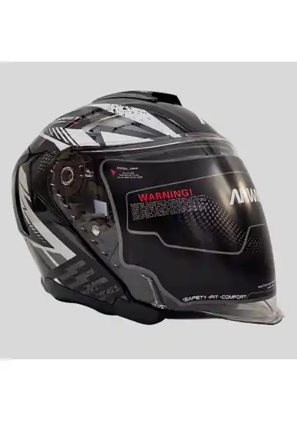 Arwic Street Model Yarım Motosiklet Kaskı AR836 Güvenlik ve Konforu Bir Arada Sunar