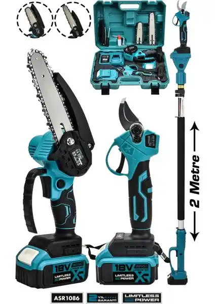 Assur Profesyonel 2'li Bahçe ve Tarım Seti Güçlü ve Çok Yönlü Budama Çözümleri