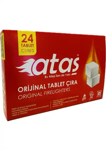 Ataş Bbq Mangal Kömür Tutuşturucu Tablet Çıra Güvenli ve Hızlı Tutuşturma Çözümü