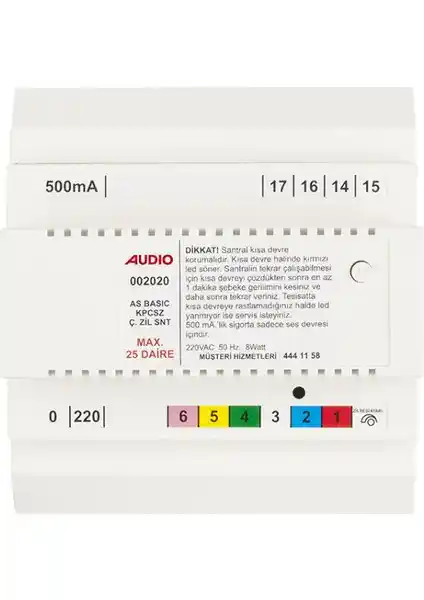 AUDIO Au<dı>o AS 202 Kapıcısız Çift Zilli Basıcı Santral Güvenlik ve İletişim Çözümü