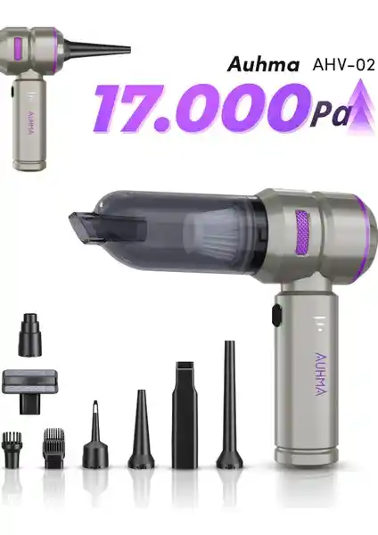 Auhma AHV-02 Kablosuz Araç İçi Süpürge: Güçlü Vakum ve Çok Yönlü Temizlik Özellikleri