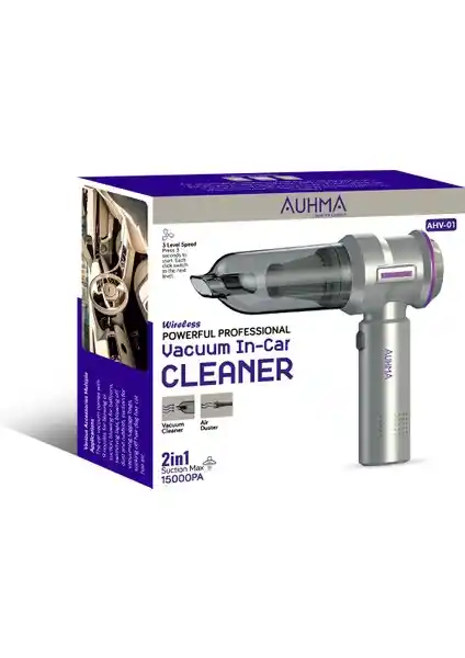 Auhma HL-117 Oto ve Ev Temizliği İçin Çok Fonksiyonlu Kablosuz Süpürge