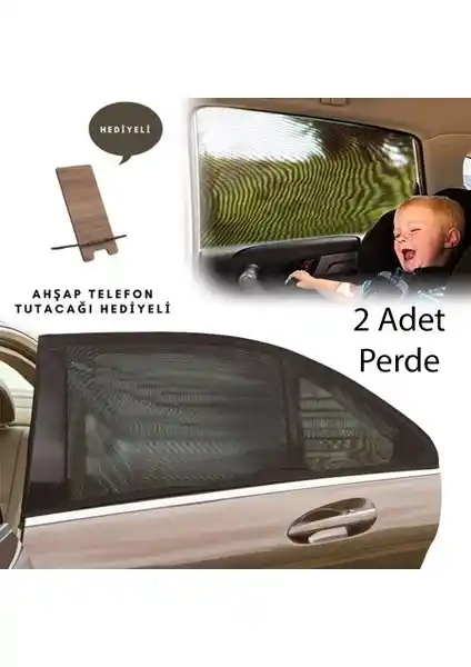 Baffhome 2 Adet Araba Yan Cam Perdesi Güneş ve Sineklik Koruma Çiftli Set