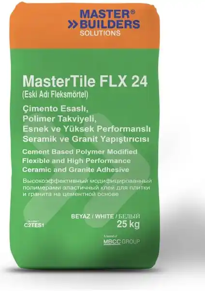 Basf Mastertile Flx 24 Beyaz Yüksek Performanslı Seramik ve Granit Yapıştırıcısı (25KG)