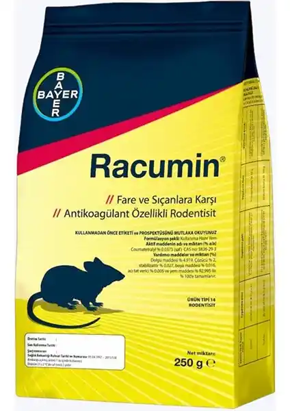 Bayer Racumin Fare ve Sıçanlar İçin Güvenilir Zehirli Buğday Ürünü Özellikleri ve Kullanım Kılavuzu