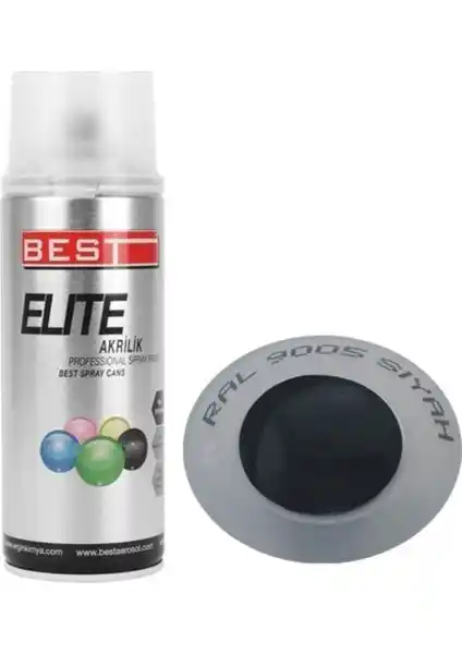 Best Elite Sprey Boya RAL 9005 Siyah 400ML Profesyonel ve Dayanıklı Boya Çözümü