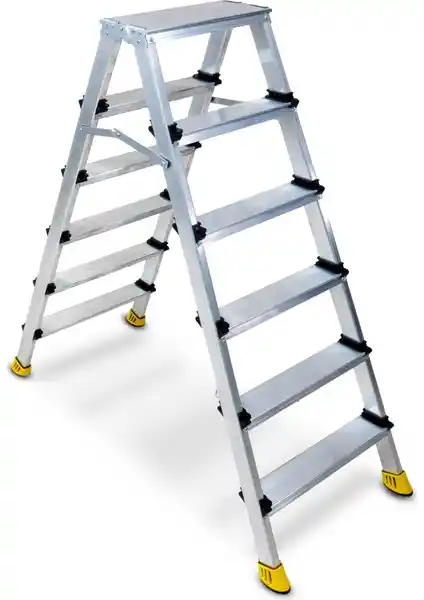 Beykon 6+6 Gold Çift Çıkışlı Alüminyum Merdiven: Hafif ve Güvenilir Kullanım İçin Idealdir