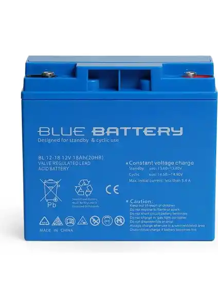 Blue Battery 12V 18A Kuru Akü Güç ve Güvenilirlik Sunan Modern Enerji Depolama Çözümü