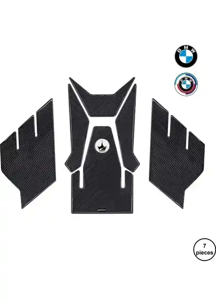 BMW S1000XR 2023 Uyumlu Kaydırmaz 6D Karbon Tank Pad Seti GC44 ile Motosikletinizi Koruyun