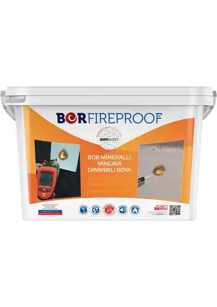 Borpaint Bor Fıreproof Yangına Dayanıklı Boya 18KG Güvenlik ve Dayanıklılık İçin