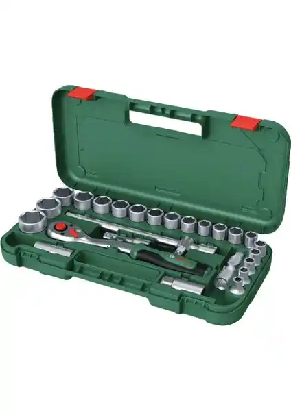Bosch 1/2 Çırcırlı Somun Sıkma Seti 25 Parça Profesyonel ve Amatör Kullanım İçin