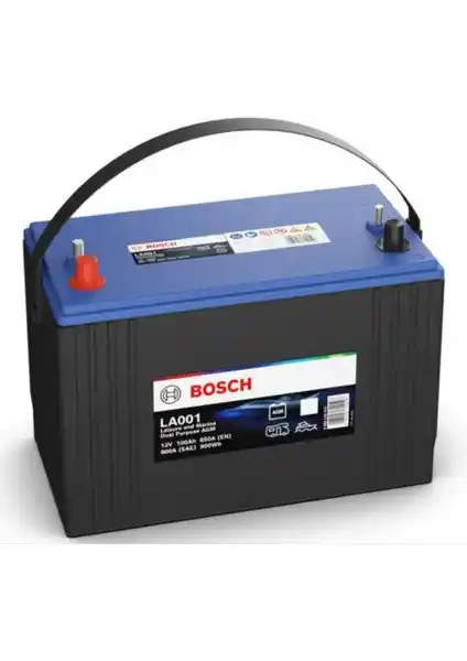 Bosch 12 V 100 Ah Dual AGM Akü Marin ve Güneş Enerjisi Sistemleri İçin Güç Kaynağı