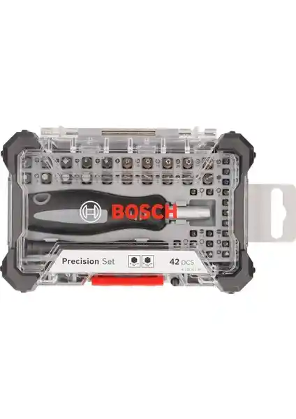 Bosch 42 Parça Hassas Vidalama Seti Elektronik ve Hassas İşçilik İçin Profesyonel Kullanım
