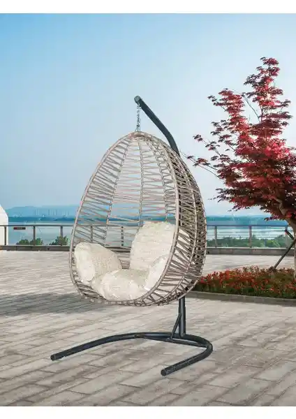 Btk Concept Salıncak Krem Tek Kişilik: Dayanıklı ve Güvenli İç Dış Mekan Salıncağı