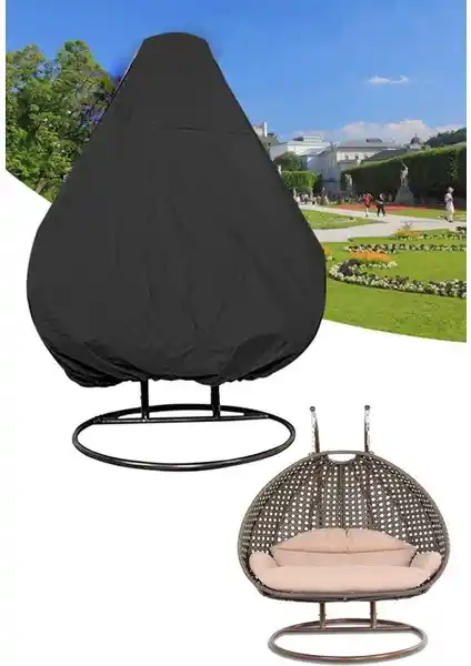 Bundeba Cocoon 2 Kişilik Salıncak Koruma Örtüsü Bahçe ve Balkonlar İçin Dayanıklı