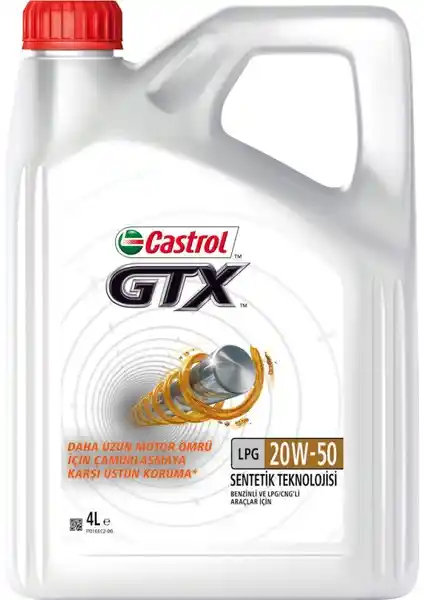 Castrol GTX 20W-50 LPG 4 Lt Motor Yağı: Motor Koruma ve Performans Artırıcı Özellikler