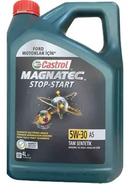 Castrol Magnatec Stop-Start 5W-30 A5 Motor Yağı 4 Litre Modern Araçlar İçin Güvenilir Performans