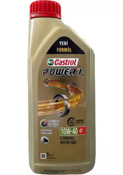 Castrol Power 1 4T 10W-40: Yüksek Performanslı Dört Zamanlı Motosiklet Yağı