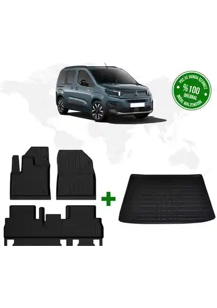 Citroen Berlingo 4D İç ve Bagaj Koruma Paspasları ve Havuzları 2024 Model uyumlu