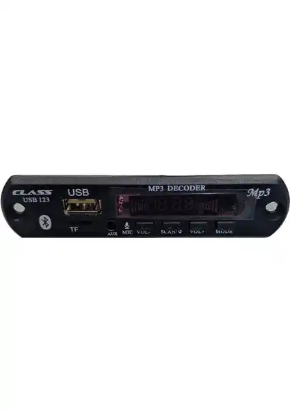 Class USB-123 Araç İçin Çok Fonksiyonlu Mikrofonlu USB/AUX/SD Kart Çevirici Modülü