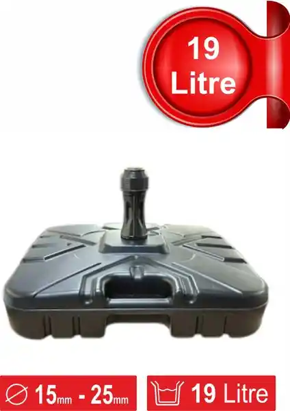 Dakik Reklam 19 Lt Siyah Şemsiye Bidonu Plaj ve Açık Hava Etkinlikleri İçin Uygun