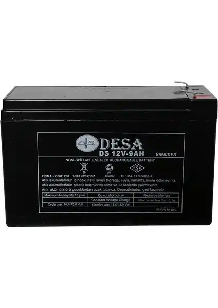 Desa Tse Belgeli 12V 9Ah Akü: Güç ve Güvenilirlik Sunan Dayanıklı Enerji Kaynağı