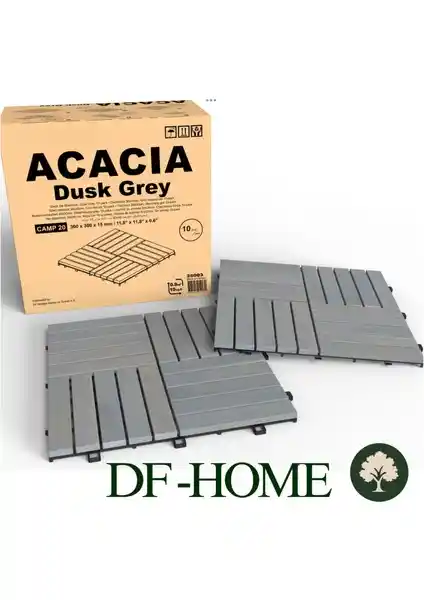 Df Home Ahşap Yer Karosu Gri 30x30 Modern ve Dayanıklı İç Mekan Zemin Kaplama Seçeneği