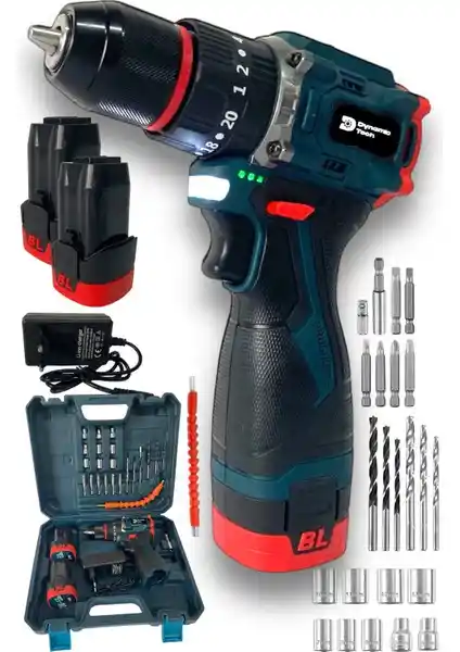 Dinamik Tech Kömürsüz Darbeli Şarjlı Matkap: Güç ve Pratiklik Sunan Kablosuz El Aleti