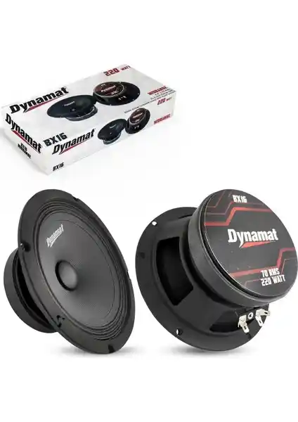 Dynamat Oto Midrange 16CM 220W 70RMS: Araç İçin Yüksek Kaliteli Ses Çözümü