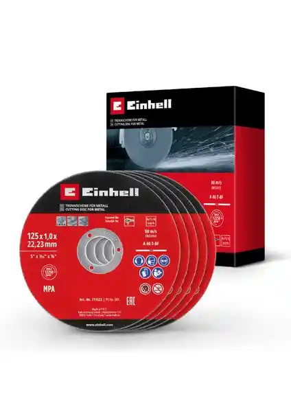 Einhell 5'li İnce Metal Kesme Diski Takımı: Yüksek Performans ve Güvenilirlik