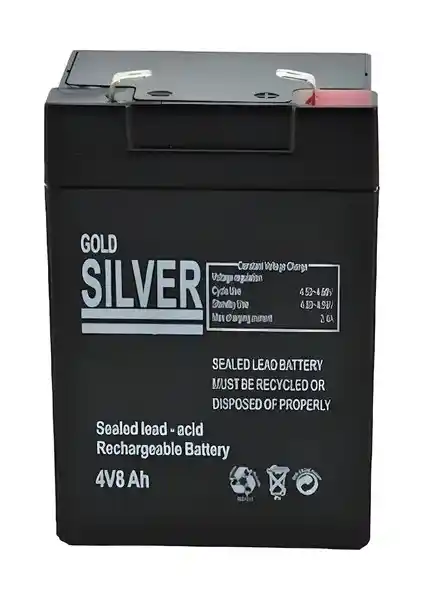 Elektrogun GOLD SILVER 4V 8Ah 20HR Akü: Güçlü ve Güvenilir Enerji Kaynağı