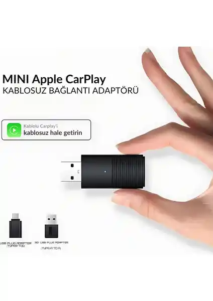 Embatech Kablosuz Mini Carplay Adaptörü ile Modern ve Güvenli Sürüş Deneyimi