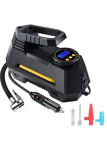 Enshall Yeni Auhma Taşınabilir Dijital Hava Kompresörü ve LED Işıklı Özellikler