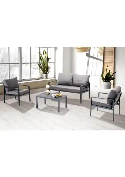 Erinöz Siena Alüminyum Oturma Grubu: Dış Mekanlar İçin Dayanıklı ve Şık Tasarım