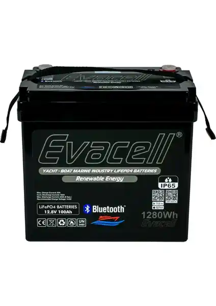 Evacell 12.8V 100Ah LiFePO4 Akü: Dayanıklı ve Güvenilir Enerji Depolama Çözümü