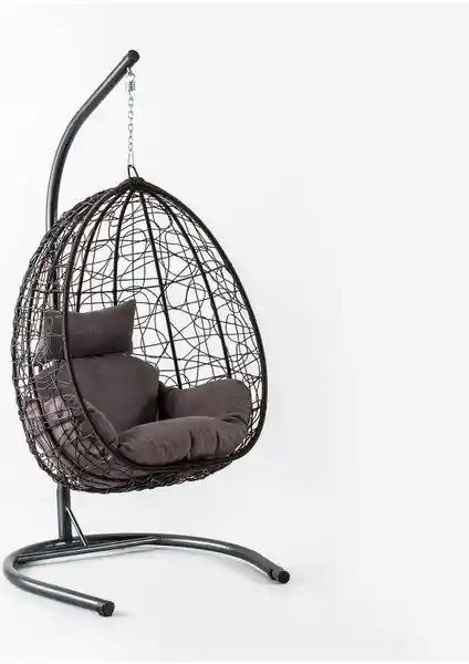 Eymense Deco Rattan Salıncak Kahve Tonlarında Şık ve Dayanıklı Oturma Seçeneği