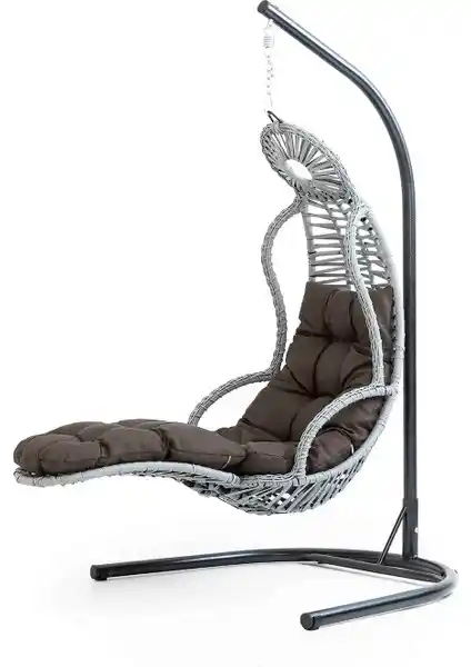 Eymense Elit Demonte Ayak Uzatmalı Rattan Salıncak Modern ve Şık Oturma Çözümü