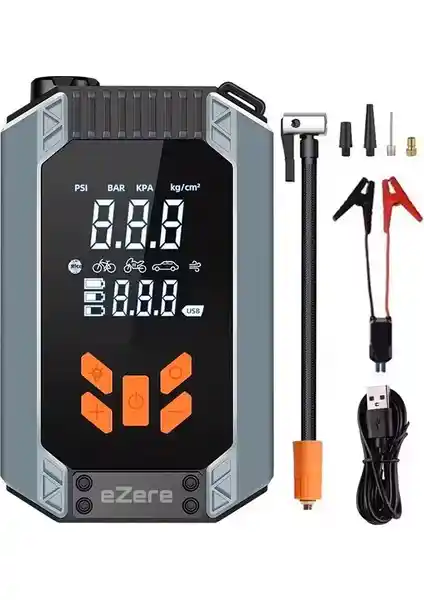 Ezere ST-9632D Taşınabilir Lastik Şişirme ve Akü Takviye Seti Özellikleri ve Kullanım Avantajları