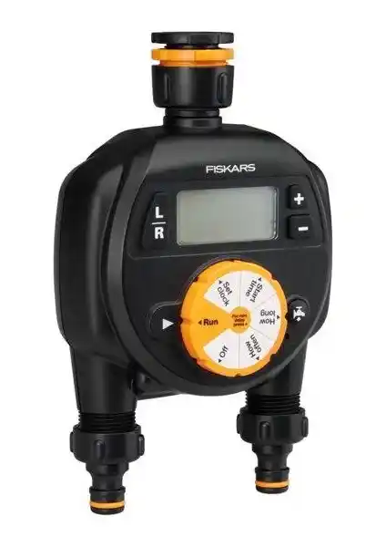 Fiskars 1054792 Çift Çıkışlı Sulama Saati ile Bahçe Sulama Otomasyonu